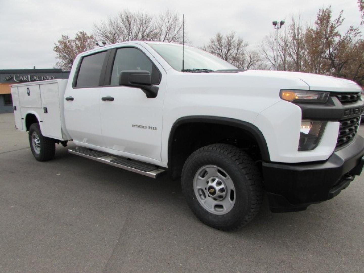 2020 White /Gray Chevrolet Silverado 2500HD Service Body Crew Cab 4WD (1GB1YLE78LF) with an 6.6L V8 OHV 16V Gasoline Engine engine, 6 speed automatic transmission, located at 4562 State Avenue, Billings, MT, 59101, (406) 896-9833, 45.769516, -108.526772 - 2020 Chevrolet Silverado 2500HD Crew Cab 4WD - Service Body! 6.6L V8 OHV 16V Gasoline Engine - 6 speed automatic transmission - 4WD - 79,469 miles - One owner - Inspected and serviced - copy of the inspection and work performed provided - full vehicle history report Air conditioning - tilt ste - Photo#4